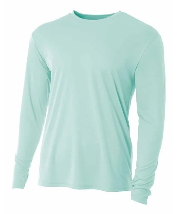 NB3165 - A4 Youth Long Sleeve Cooling Performance Crew T-Shirt | Pastel Mint