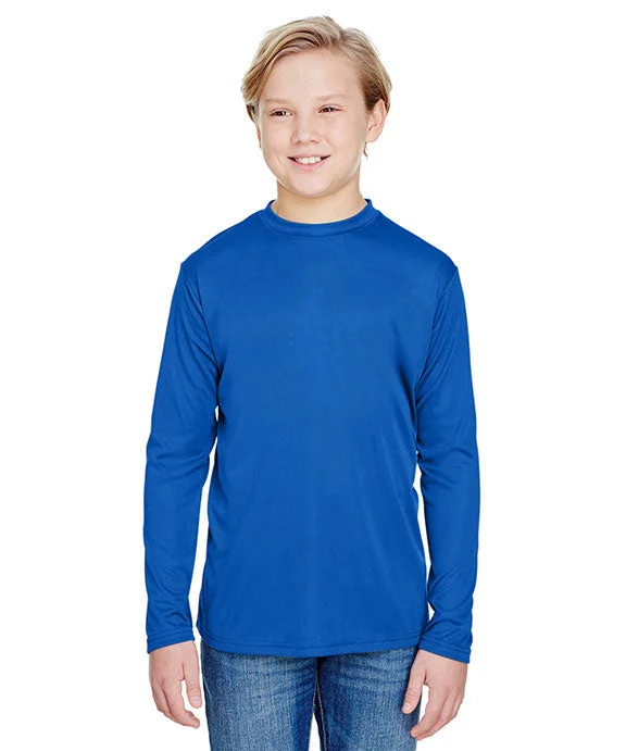 NB3165 - A4 Youth Long Sleeve Cooling Performance Crew T-Shirt | Royal