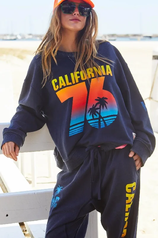 HAMMILL & Co WOMENS California 76 Sunset Sweat - Navy