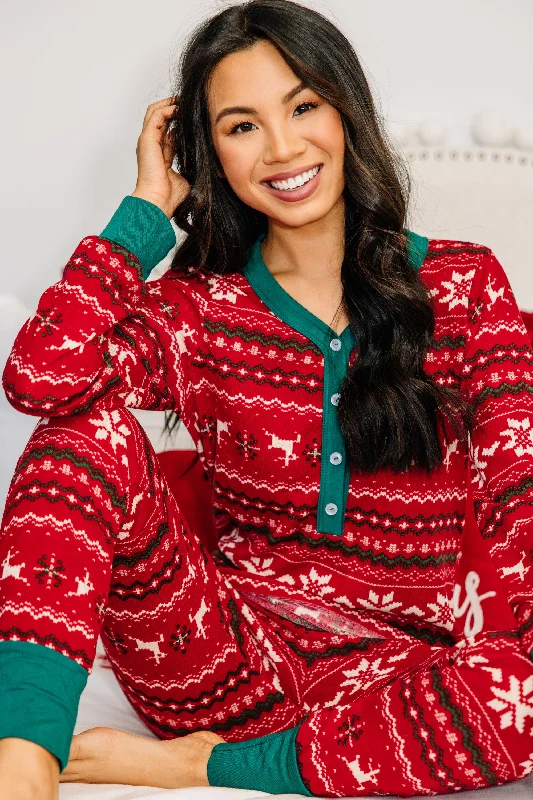 Holiday Happy Red Reindeer Lounge Set