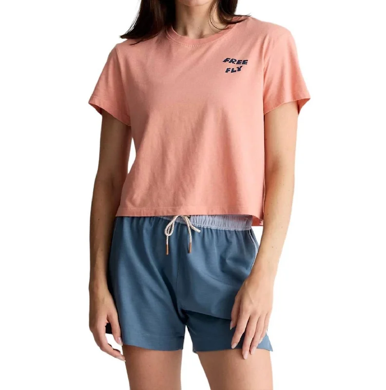 Twin Fin Tee In Heather Sunset