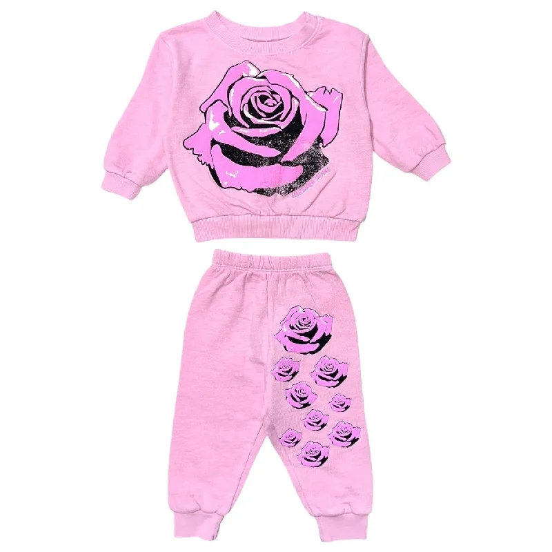 ROSE SWEATSHIRT AND SWEATPANTS SET