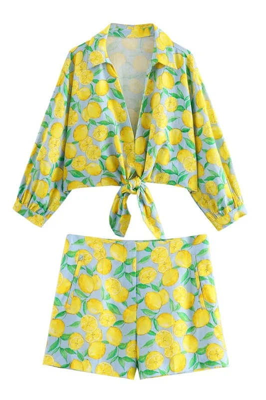 Citron Puff Sleeve Set