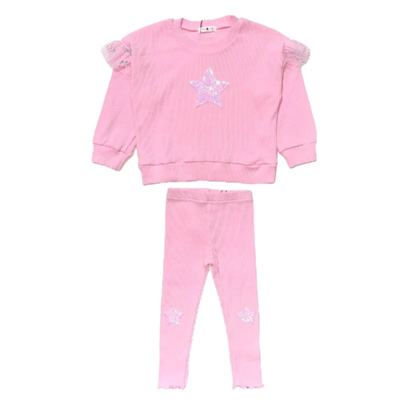 STAR SWEATSHIRT AND LEGGINGS SET