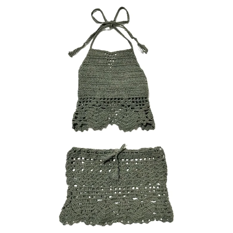 CROCHET HALTER TOP AND SKIRT SET