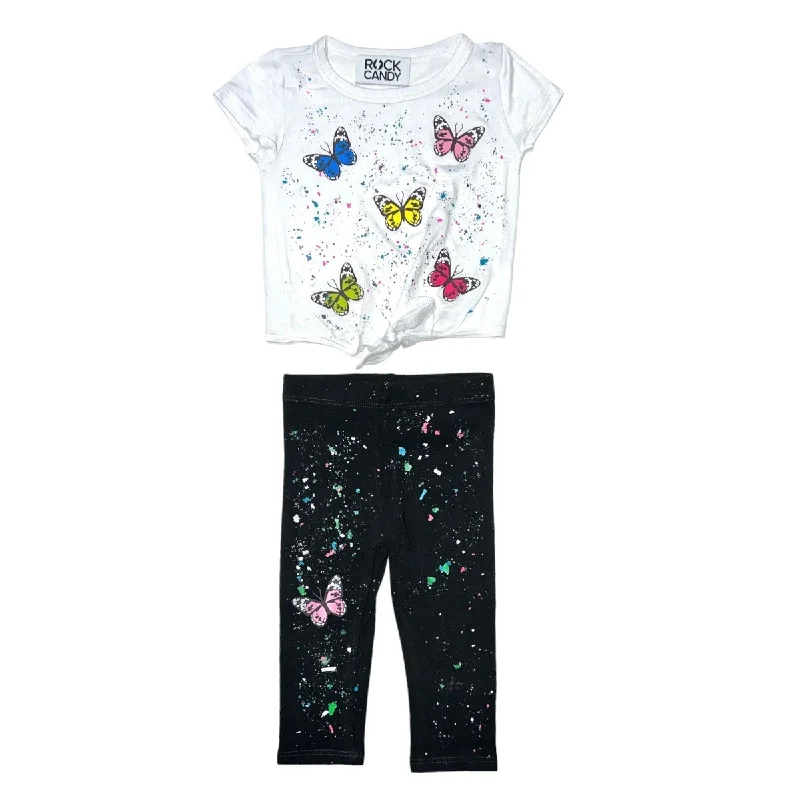 BUTTERFLY SPLATTER TSHIRT AND LEGGINGS SET