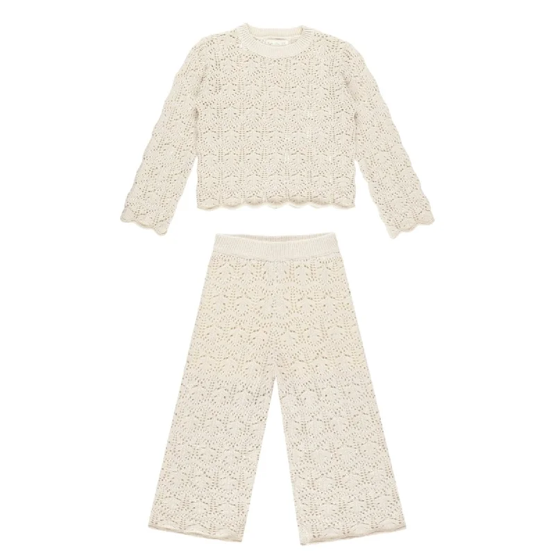 CROCHET SWEATSHIRT AND PANTS SET