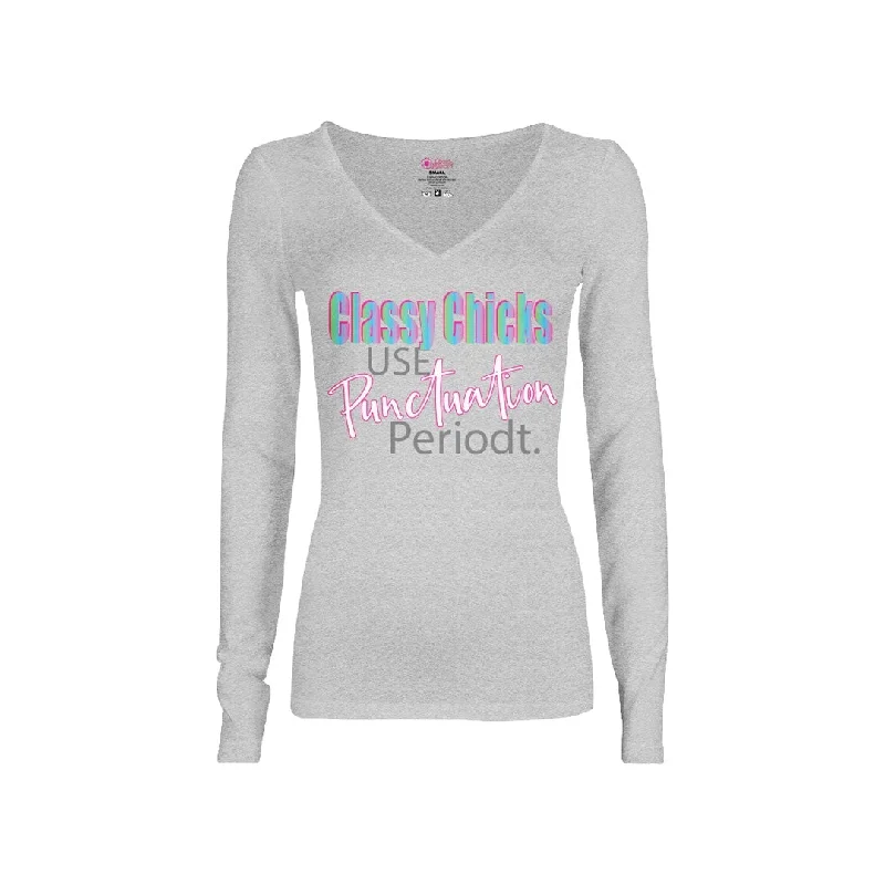 Classy Chicks Use Punctuation Long-Sleeve T-Shirt