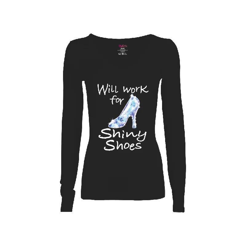 Will Work for Shiny Shoes Long-Sleeve T-Shirt