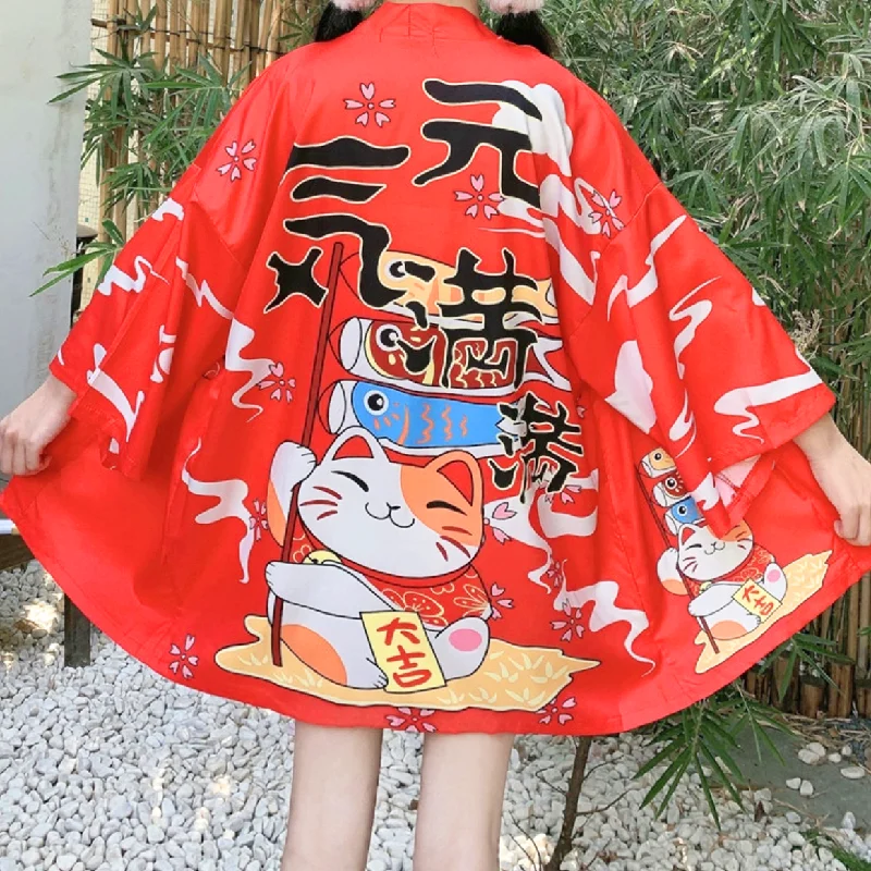 Fortune Cat kimono AD11185