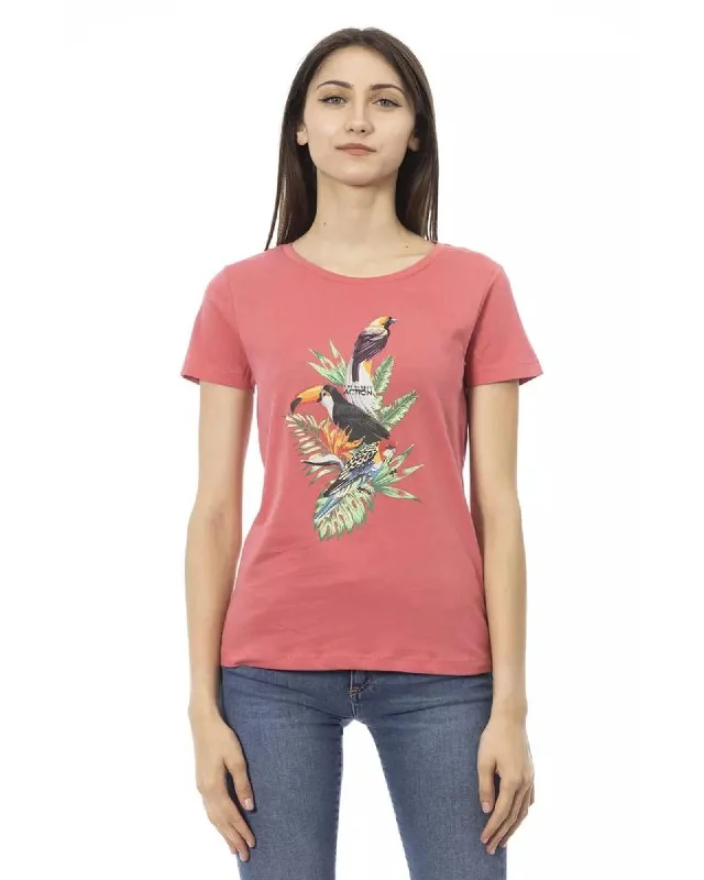 Trussardi Action Women's Pink Cotton Tops & T-Shirt - XS