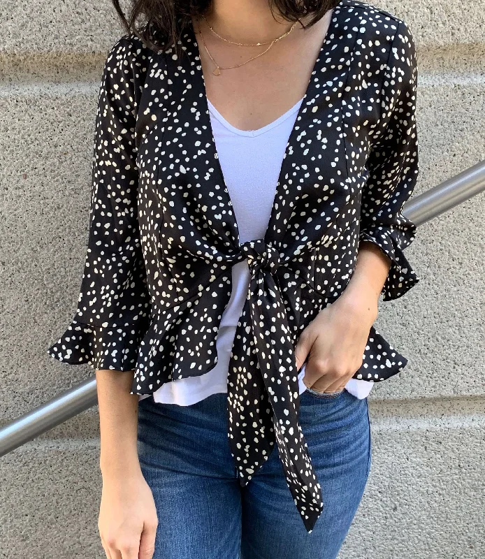 Black and White Dot Cardigan