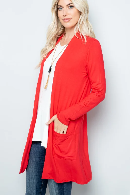 Open Front Cardigan with Pockets Small to 3XL