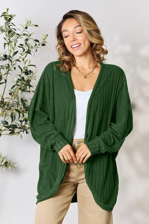 Open Front Long Sleeve Cardigan Sizes Small to 3XL