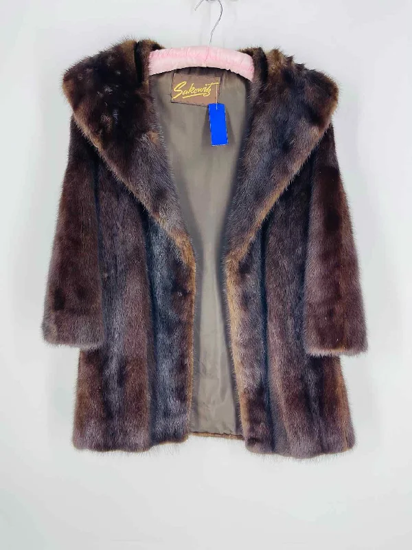 Size M/L Brown Fur Coats Coat