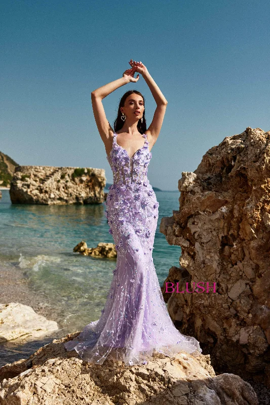 Blush by Alexia Designs 12142 - 3D Floral Mermaid Gown