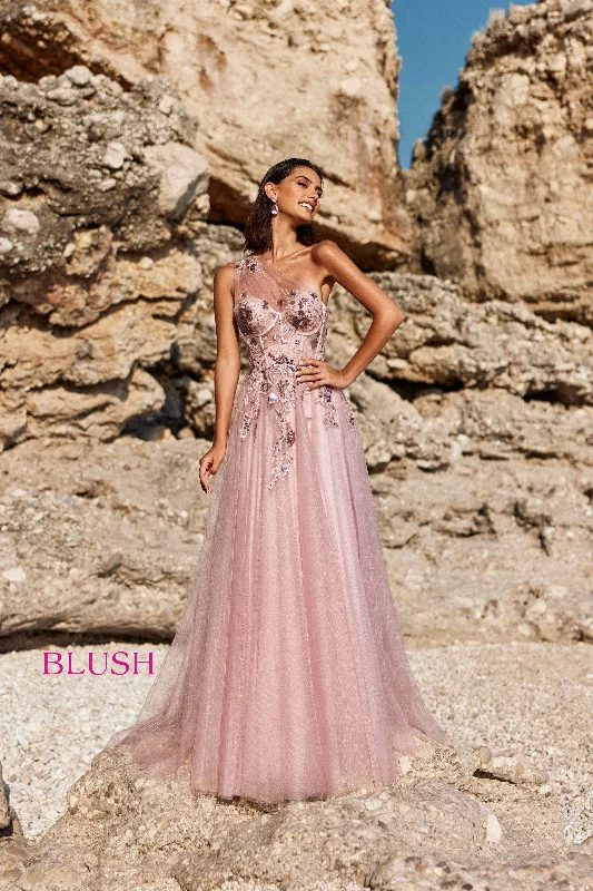 Blush by Alexia Designs 12166 - One-Sleeve A-line Gown