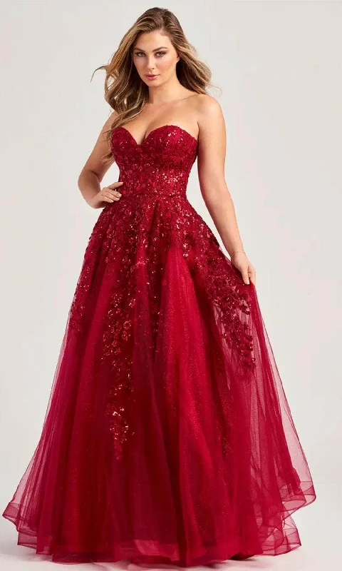 Colette By Daphne CL5136 - Applique Sweetheart Prom Dress