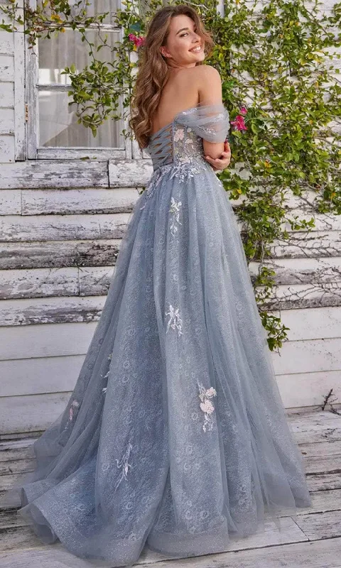 Colette By Daphne CL5169 - Embroidered Tulle Prom Dress