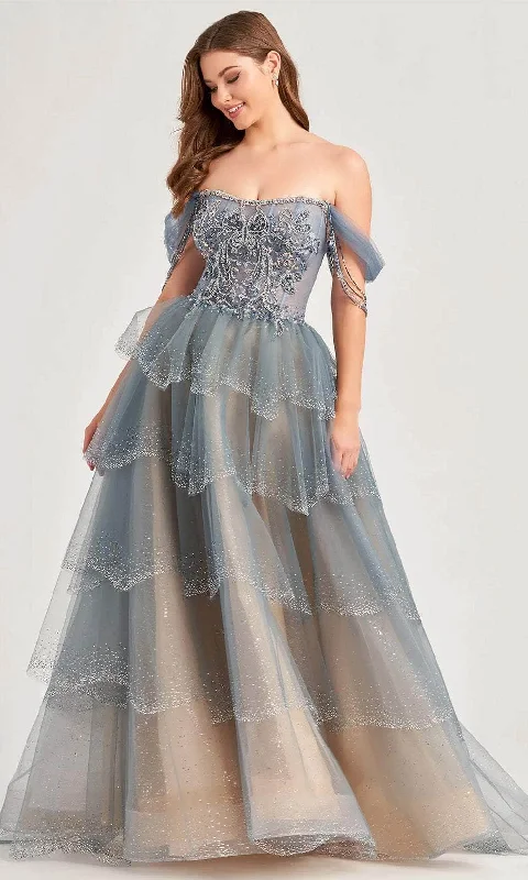 Ellie Wilde EW35040 - Off-Shoulder Embellished Ballgown