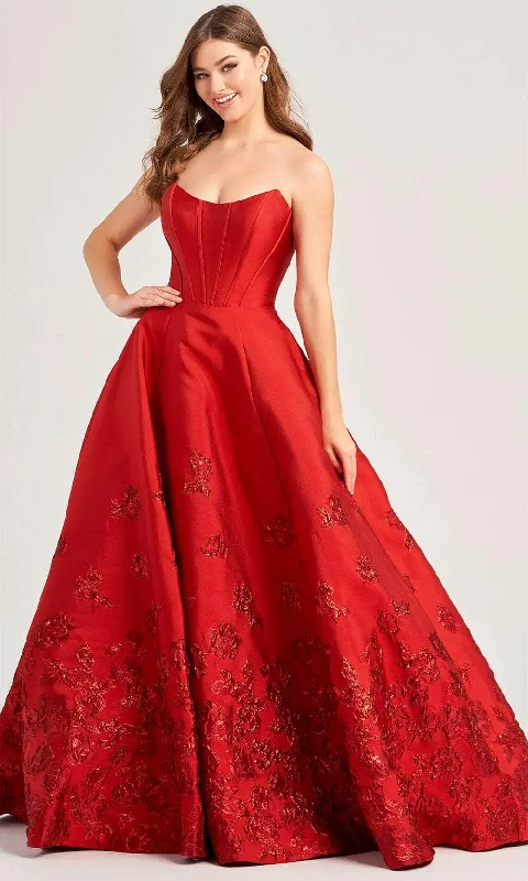 Ellie Wilde EW35073 - Scoop Neck Strapless Ballgown