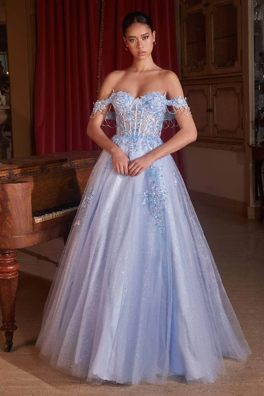 Ladivine CDS490 - Corset Bodice Embroidered Ballgown