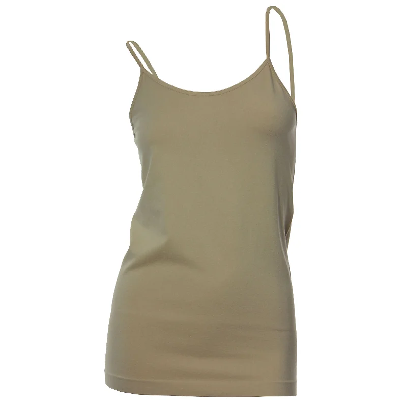 Tattoo Me Beige Seamless Adjustable Strap Tank Cami