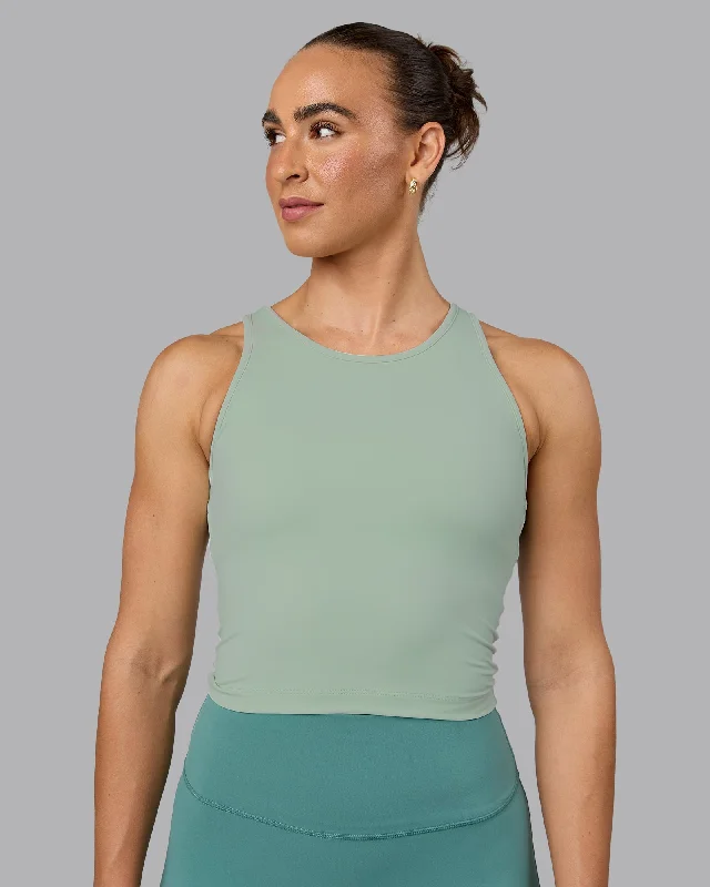 Flow Shelf Bra Performance Tank - Surf Spray