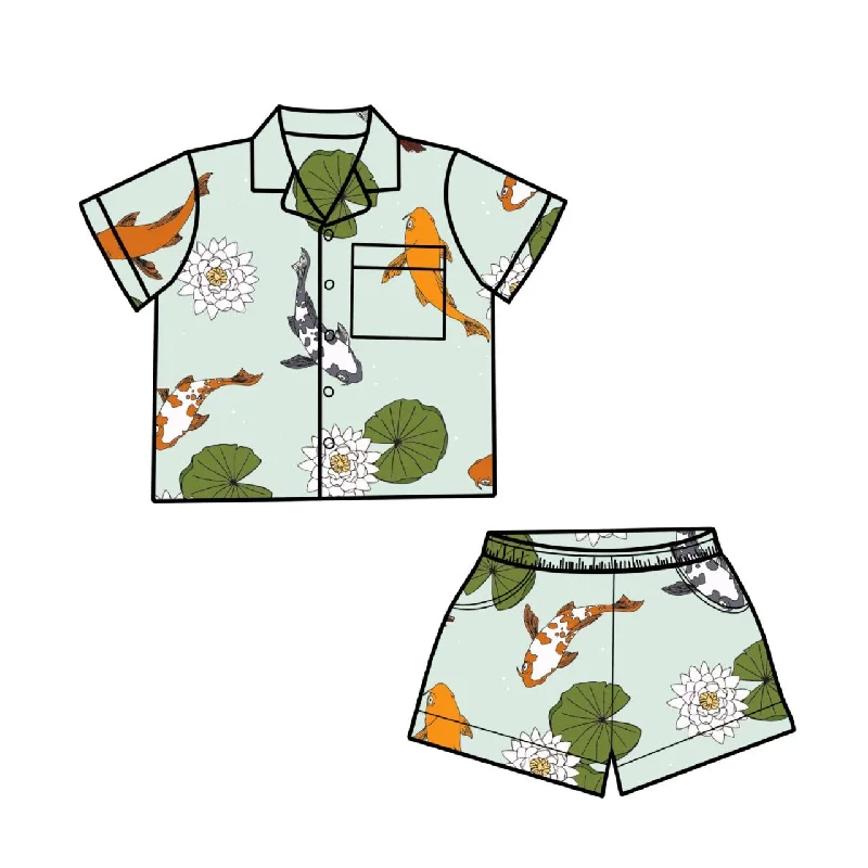 Koi Pond Women's Short Sleeve and Shorts Bamboo Pajamas