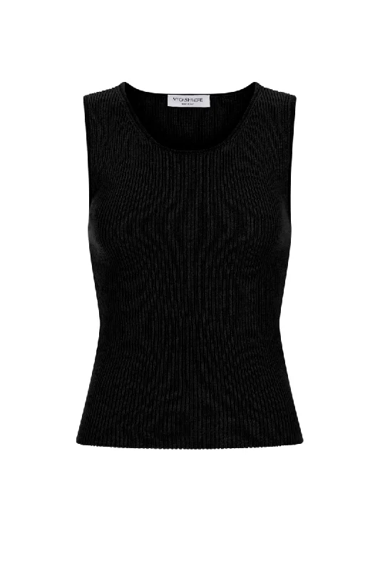 LOLA CASHMERE TANK TOP IN BLACK