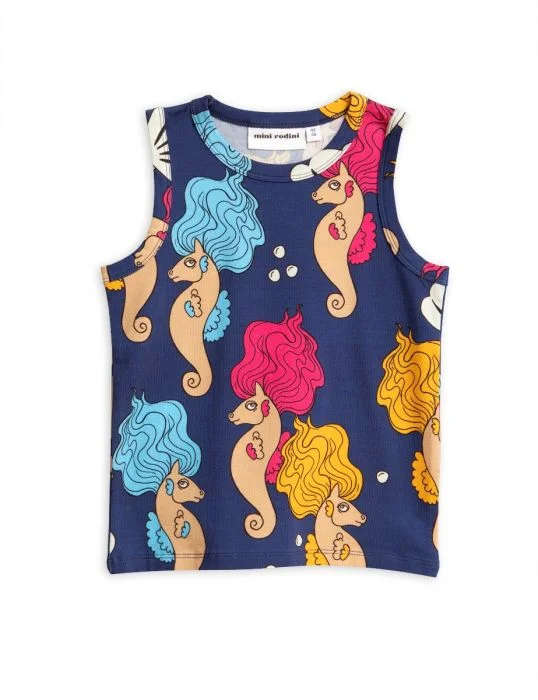 Mini Rodini Seahorse Tank - Navy