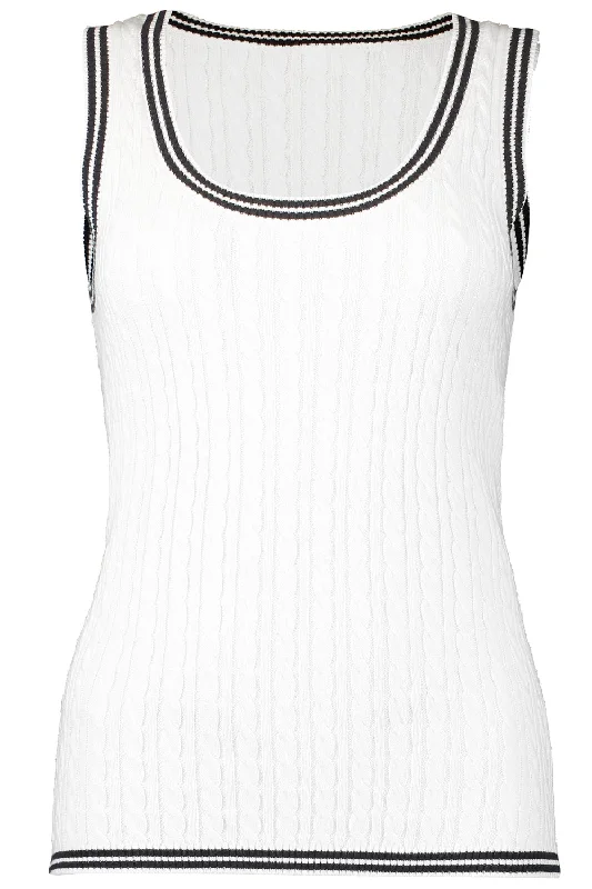 Scoop Neck Tank - White Combo