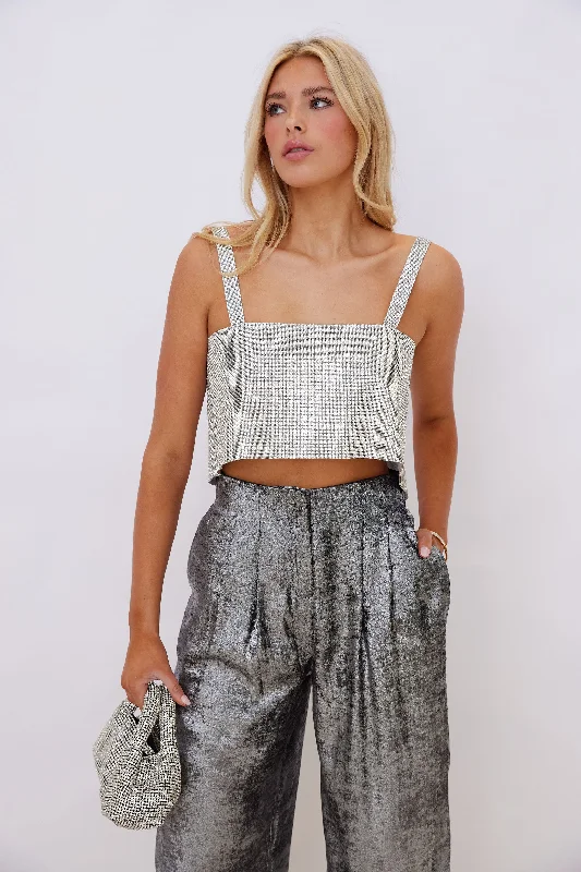 Sami Sequin Cropped Tank