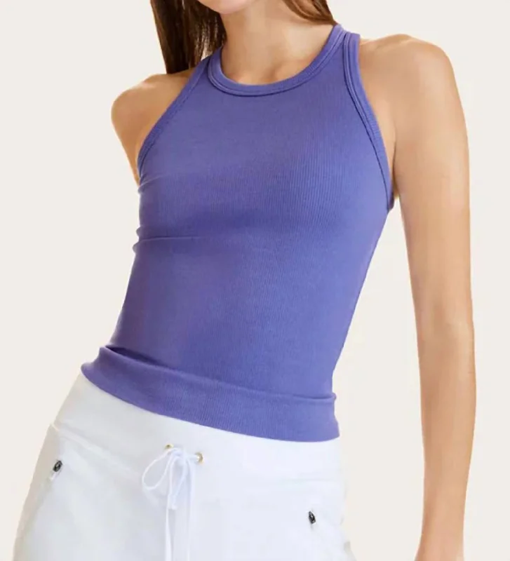 Seamless Rib Tank In Periwinkle