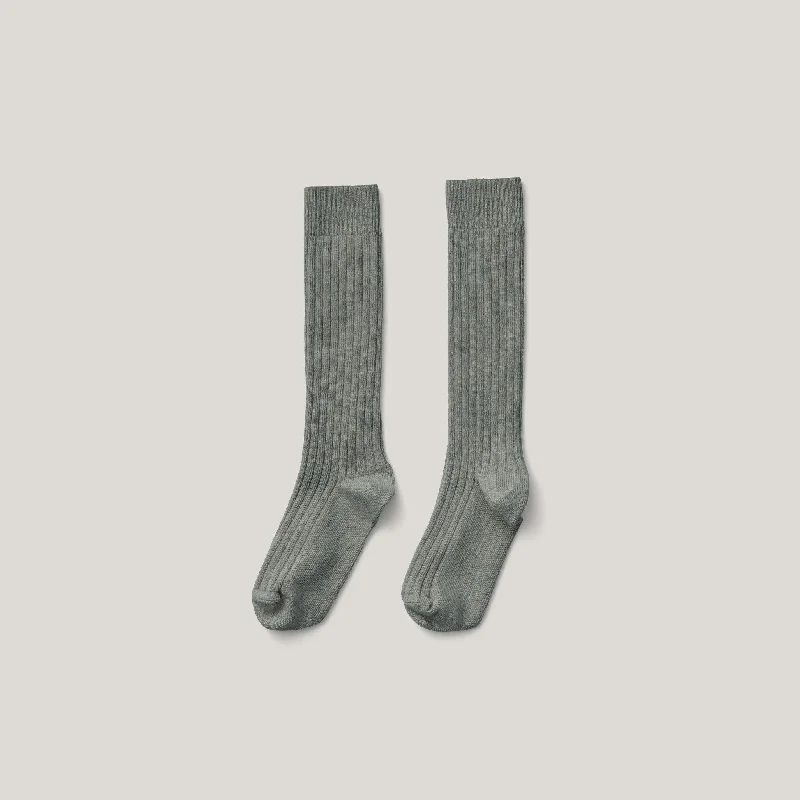 Soor Ploom Knee Rib Sock - Eucalyptus