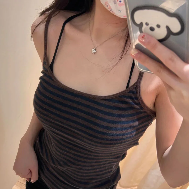 Women's Retro Striped Tank Tops